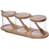 Altom design SET OD 3 BOROSILIKATNE POSUDE SA ŽLICAMA NA POSTOLJU 3X330 ML | shoptok.hr