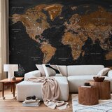  Foto tapeta - World: Stylish Map 196x140 Samoljepljiva | shoptok.hr