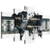 Artgeist Slika Na Platnu Metal World Map u