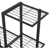  Stalak za cvijeće s kotačima 94 5 x 25 x 92 5 cm crni metalni | shoptok.hr