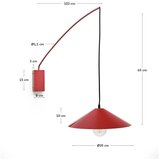Kave Home Rdeča stenska svetilka ø 35 cm Kally – | Shoptok.si