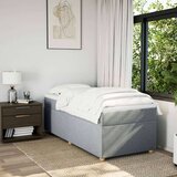 vidaXL Okvir kreveta s oprugama i madrac svjetlosivi 80x200cm tkanina | shoptok.hr