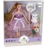  Lutka za igru Emily sa bijelom mačkom i rozom haljinom - 30 cm | Shoptok.si