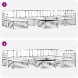  Set vanjskih sofa 8 kom. Prirodna i svijetlo siva | shoptok.hr