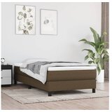  Vzmetnica z žepkasto vzmetjo temno rjava 90x190x20 cm blago | Shoptok.si