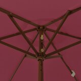  Vrtni suncobran s drvenim stupom bordo 196 x 231 cm | shoptok.hr