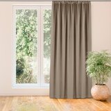  Curtain VILA color beige style classic dragon tape transparent 5 cm velvet 265x225 HOMEDE | shoptok.hr