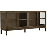 House Nordic Temno rjava vitrina v hrastovem dekorju 180x80x40 cm Zamora – u