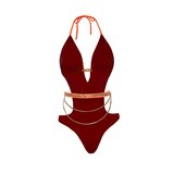 DEVI COLLECTION Ženski jednodelni kupaći kostim Moly bordo | Eponuda.com