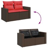  5-dijelni set vrtnih sofa s jastucima poliratan smeđi | shoptok.hr