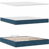  Otomanski krevet s madracem tamnoplavi 160x200 cm baršunasti | Eponuda.com