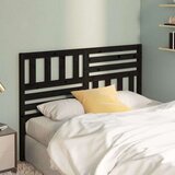  Uzglavlje za krevet crno 166 x 4 x 100 cm od masivne borovine | shoptok.hr