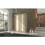 ADRK Drsna omara KAREN z lakobelom 150 cm - SONOMA-LAKIRANA BELA, VISOK SIJAJ Cene