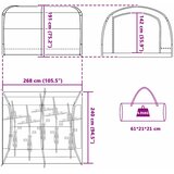 Šator s krovom s pohranom Zelena 268 x 240 x 191 cm Poliester | shoptok.hr