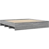 vidaXL Posteljni okvir siva sonoma 200x200 cm inženirski les | Shoptok.si
