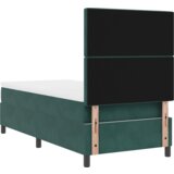 Box Spring Krevet s Madracem Tamno Zelena 90x200 cm Baršun | shoptok.hr