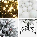  Umjetno božićno drvce s kuglicom 150 cm 150 LED lampica Slike