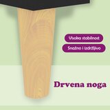  Noćni ormarić s nogama od masivnog drva crni 40 x 35 x 69 cm | shoptok.hr