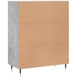  Komoda siva boja betona 69,5x34x90 cm od konstruiranog drva | shoptok.hr