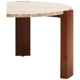 Premier Housewares Rjava/v svetli naravni barvi okrogla klubska mizica z marmorno mizno ploščo ø 60 cm Palermo – | Shoptok.si