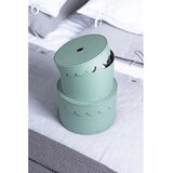 Bigso Box of Sweden Mentolno zelene kartonaste škatle s pokrovom za shranjevanje v kompletu 2 ks ø 26x17,5 cm Wilma – | Shoptok.si