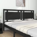  Uzglavlje za krevet crno 205,5 x 4 x 100 cm od masivne borovine | shoptok.hr