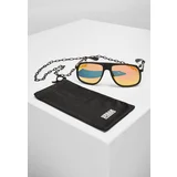 Urban Classics 107 Retro blk/yellow chain sunglasses