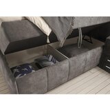Modante POSTELJA Z VZMETNICO 180 cm x 200 cm , tekstil sivobež | Shoptok.si