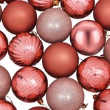  Set božićnih kuglica 50 kom. Ružičasta i roza 8 cm Polistiren | shoptok.hr