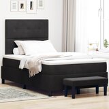  Krevet s opruga kutije s uzglavljem Crna 190 x 120 cm Baršun | shoptok.hr