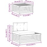 4 4 kom. Set vanjskih sofa Poliester Bijela | shoptok.hr
