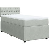Box spring krevet s madracem svjetlosivi 100x200 cm baršunasti | shoptok.hr
