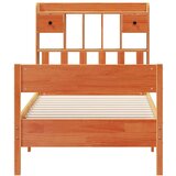  Knjižna postelja brez vzmetnice vošč. rjava 75x190 cm borovina, (21532764) | Shoptok.si