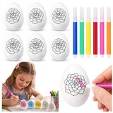  Easter Styrofoam Eggs For Painting Markers Flower Pattern B 6pcs | Shoptok.si