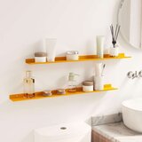  Polica na zidu s policom Zidne 2 pcs Žuta 80 x 9 x 2 5 cm - žuta boja senfa 80 x 9 cm 2 | shoptok.hr