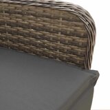  5-dijelni vrtni bistro set od poliratana s jastucima sivi | shoptok.hr