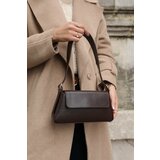 Madamra Brown Women's Simple Design Clamshell Bag cene