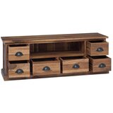 TV stojalo s predalom Naravna 110 x 30 x 40 cm Trden tikov les, (5000112970) | Shoptok.si