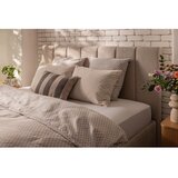 Bonami Selection Bež oblazinjena zakonska postelja s prostorom za shranjevanje z ležiščem/roštom 180x200 cm Thessa Bold Line - | Shoptok.si