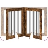  Vrata za pse s postoljem 2 pcs Dimljeni hrast 80 x 100 cm | Eponuda.com