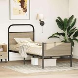 vidaXL Okvir kreveta bez madraca boja hrasta sonome 75 x 190 cm drveni | shoptok.hr