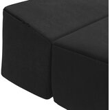 SOFA na razvlačenje Crna 200 x 70 x 15 cm Baršun | shoptok.hr