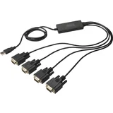 USB 2.0 to 4xRS232 Cable USB to Serial Adapter, 1,5m
