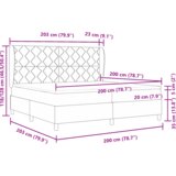  Okvir za krevet s madracem u tamnosmeđoj boji 200x200 cm Tkanina | shoptok.hr