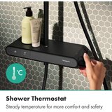 Hansgrohe 28648670 Activera Q 290/180 1jet EcoSmart stenska termostatska armatura s tuš setom | Shoptok.si