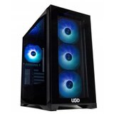 UGD kućište Falcon AM19 ATX, providna stranica, ugradjeno 4xRGB kulera, crno Cene