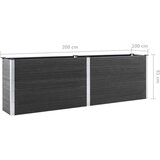  Visoka greda 200x100x91 cm WPC siva, (20748498) | Shoptok.si