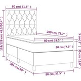  S oprugama i madracem plavi 80x200 cm od tkanine | shoptok.hr
