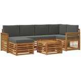 vidaXL Kotna sedežna garnitura z blazino 6 pcs Naravna in antracitna, (5000269976) | Shoptok.si