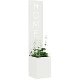 vidaXL Privatnost u vrtu Bijelo 32 x 140 cm Hladno valjana čelična | shoptok.hr